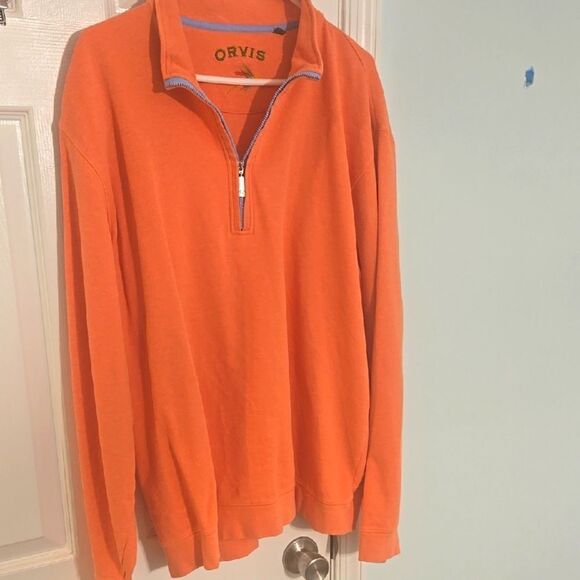 Orvis Men's Orange Sweater - Picture 1 of 7